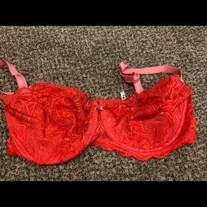 COPY - Adore Me Bra - Pink & Red Lace - Size 40G